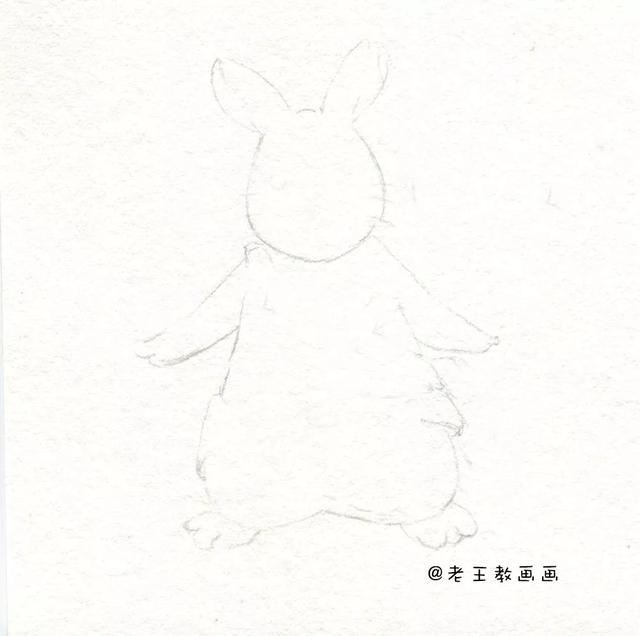 中秋节的玉兔怎么画步骤（教你画一只小玉兔）(2)