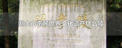 ​紫金山南麓什么陵墓好 紫金山南麓什么陵墓最好