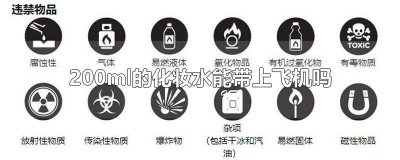 ​200ml化妆水可以带上飞机吗国内 200ml化妆水可以带上飞机吗多少毫升