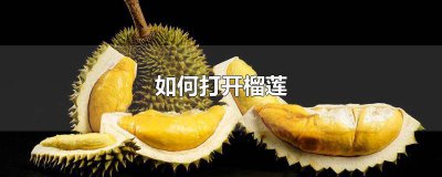 ​榴莲怎样打开视频教程 榴莲怎样打开图解
