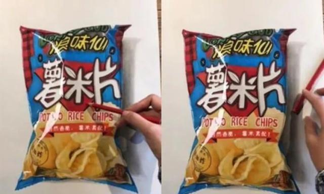 大佬恶搞美食彩铅画，画的卫龙辣条也太像了吧！