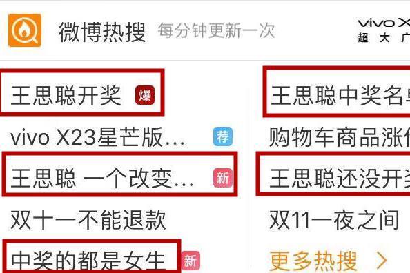 王思聪开奖，霸占一半热搜！网友：下一个轮到毒纪了！