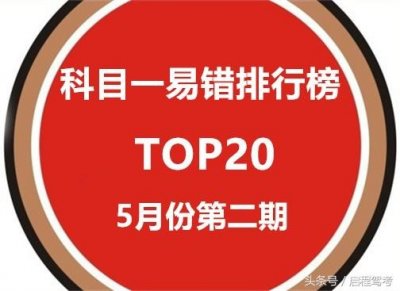 ​科目一必考题100道题45分钟（科目一这20道题没学会）