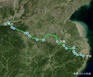 ​K468次列车由西安至宁波，列车走南阳、合肥方向，耗时约24小时