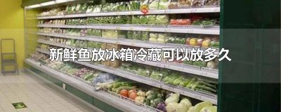 ​新鲜鱼放冰箱冷藏可以放多久