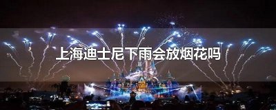 ​上海迪士尼下雨会放烟花吗