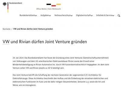​获批！大众Rivian合资公司最新进展