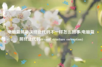 ​电脑蓝屏每次终止代码不一样怎么回事(电脑蓝屏终止代码critical structure corr