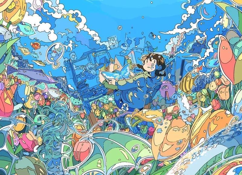 关于蓝天白云美景一句话