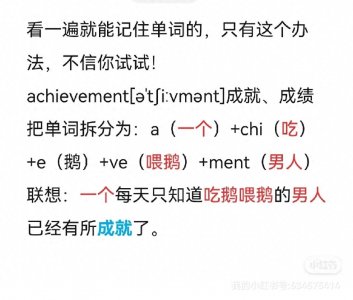 ​看一遍就能记住单词achievement