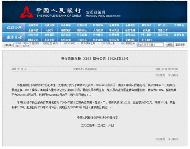 ​央行：将开展35亿元央行票据互换（CBS）操作