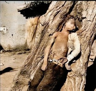 ​1937年，发生在甘肃高台的一幕残忍杀害西路军女战士的场景