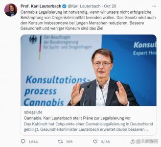 ​德国准备将大麻合法化，允许成人购买或拥有最多 30 克娱乐用途大麻