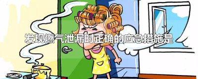 ​发现燃气泄漏时正确的应急措施是