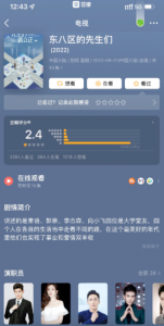 ​国产剧最低分 张翰《东八区的先生们》开分2.4冤吗