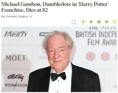 ​“邓布利多”扮演者肺炎去世，晚年兼顾两个家庭，小儿子才14岁